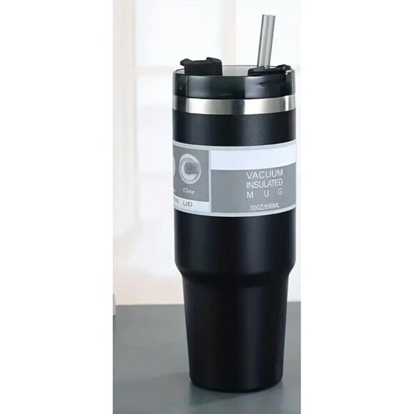 30oz (Water/Coffee/Beer)-(Cup/Mug)-(Stainless Steel)-(Double Layer)-(Black)-$20 - Picture 2 of 4